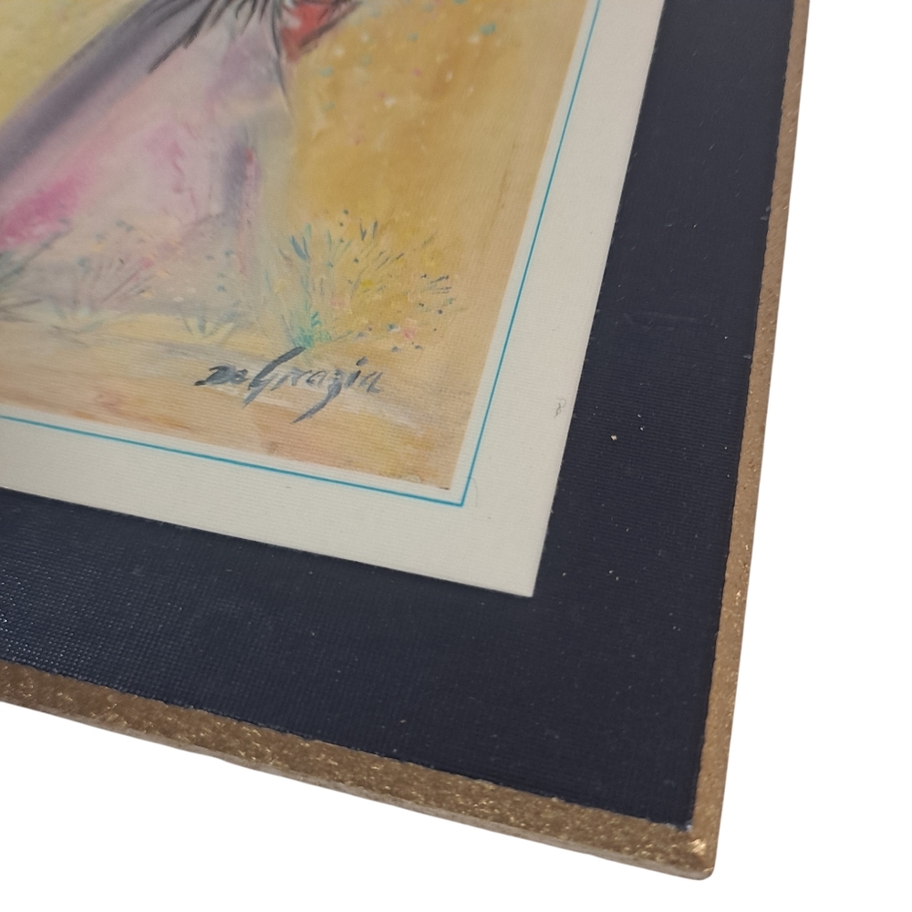 Vintage Ted DeGrazia Laminate Wooden Plaque "Little Madonna" Signed - Picture 4 of 6